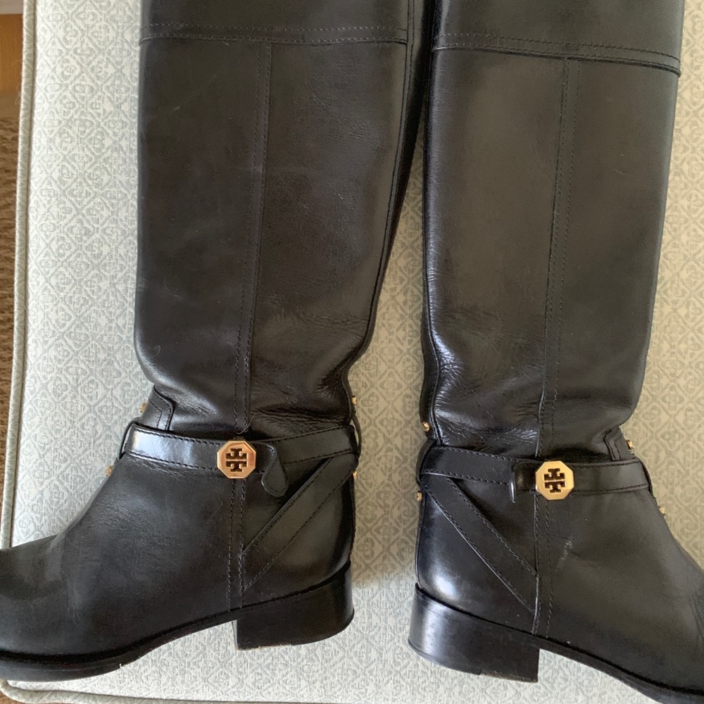 Tory Burch black riding boots